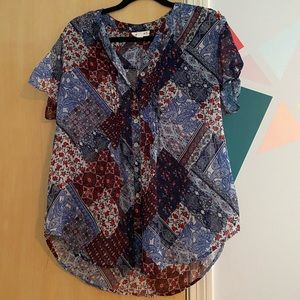 Floral Flowy Button Up